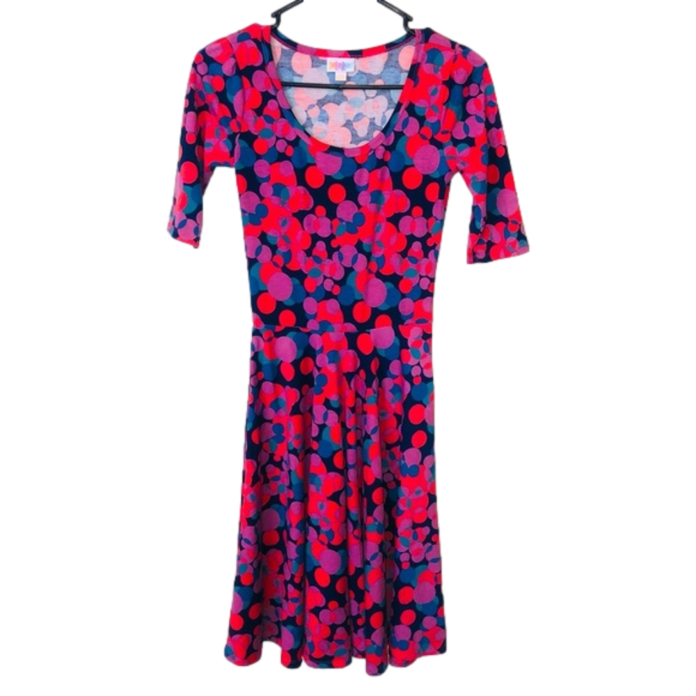 LuLaRoe Half Sleeve Polka Dot Dress